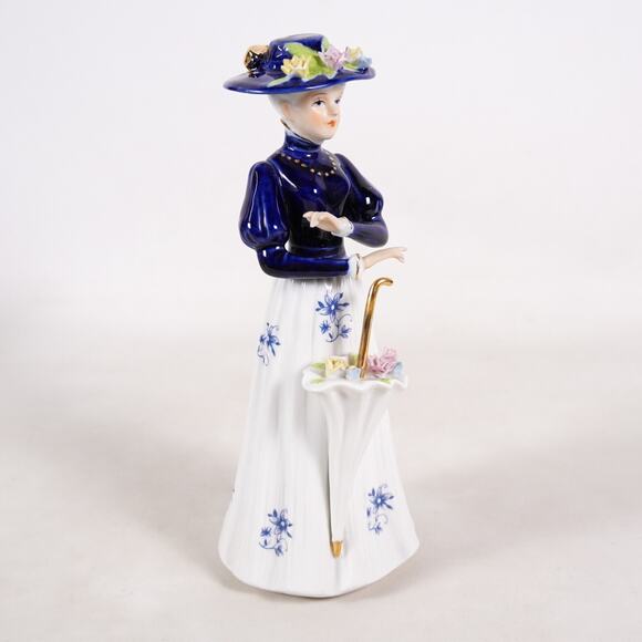 Vintage Mary Poppins Porcelain Figure Victorian Lady Woman Statue Art Sculpture - Picture 2 of 12